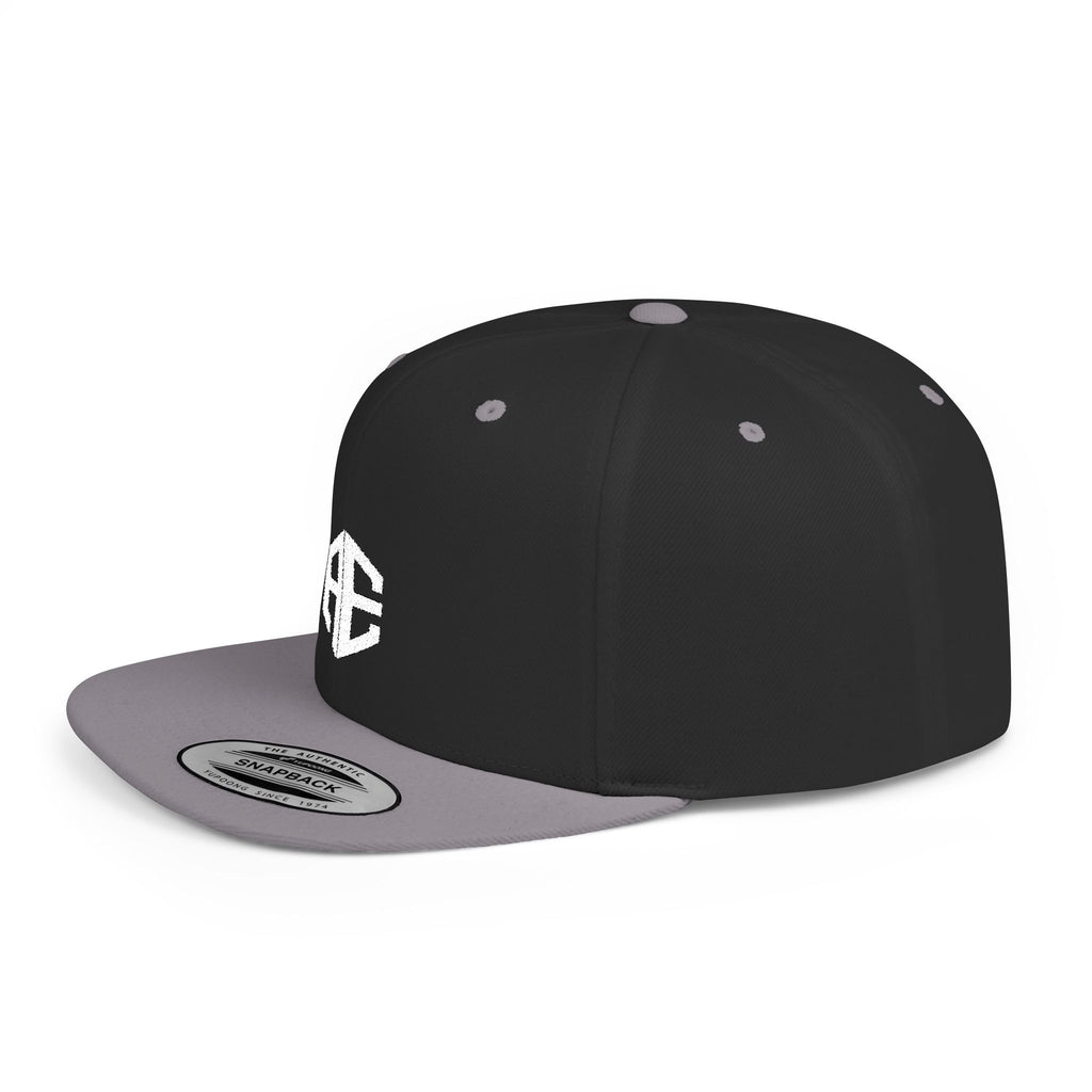 Snapback Hat — Monogram AE Flat Bill Embroidered Cap