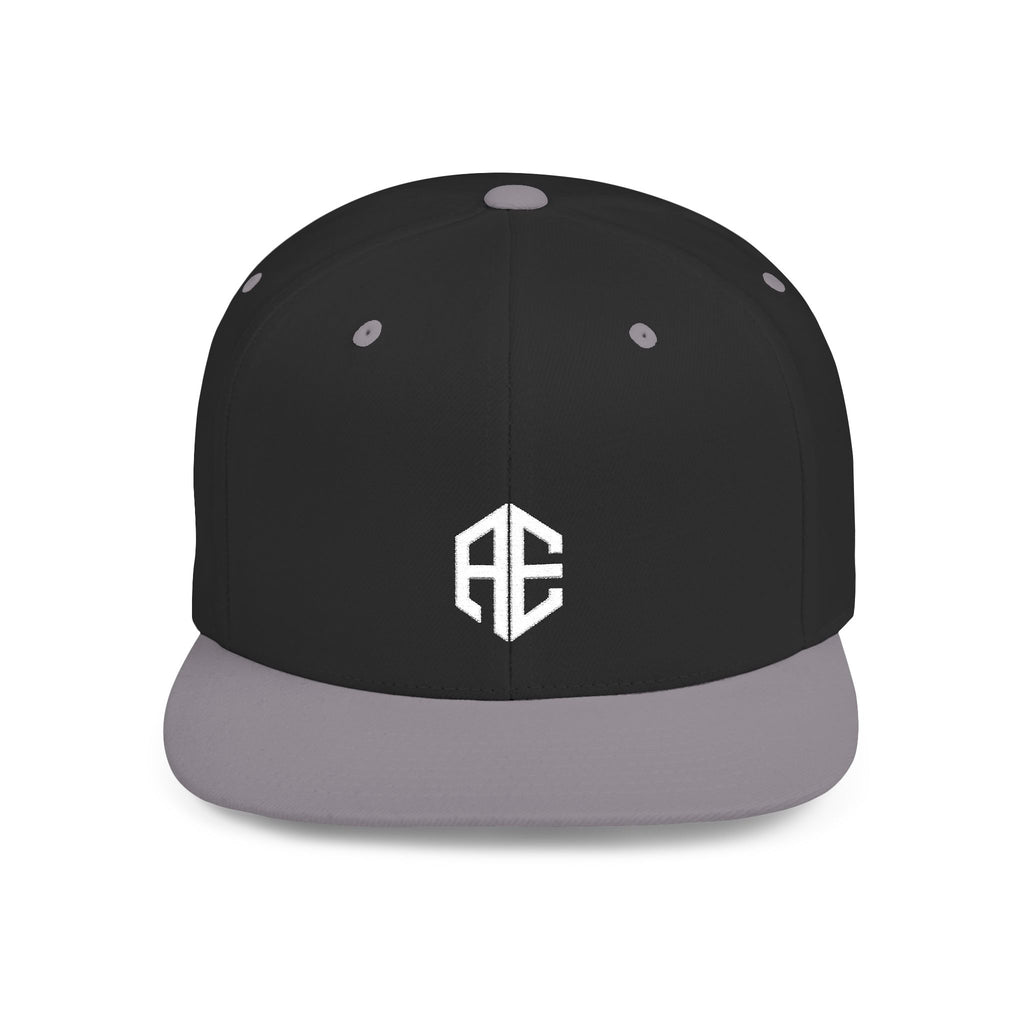 Snapback Hat — Monogram AE Flat Bill Embroidered Cap