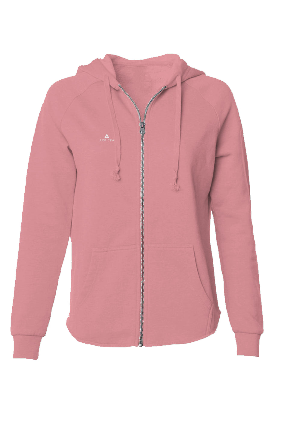 ACE CEA Women's Lightweight Wash Zip Hoodie