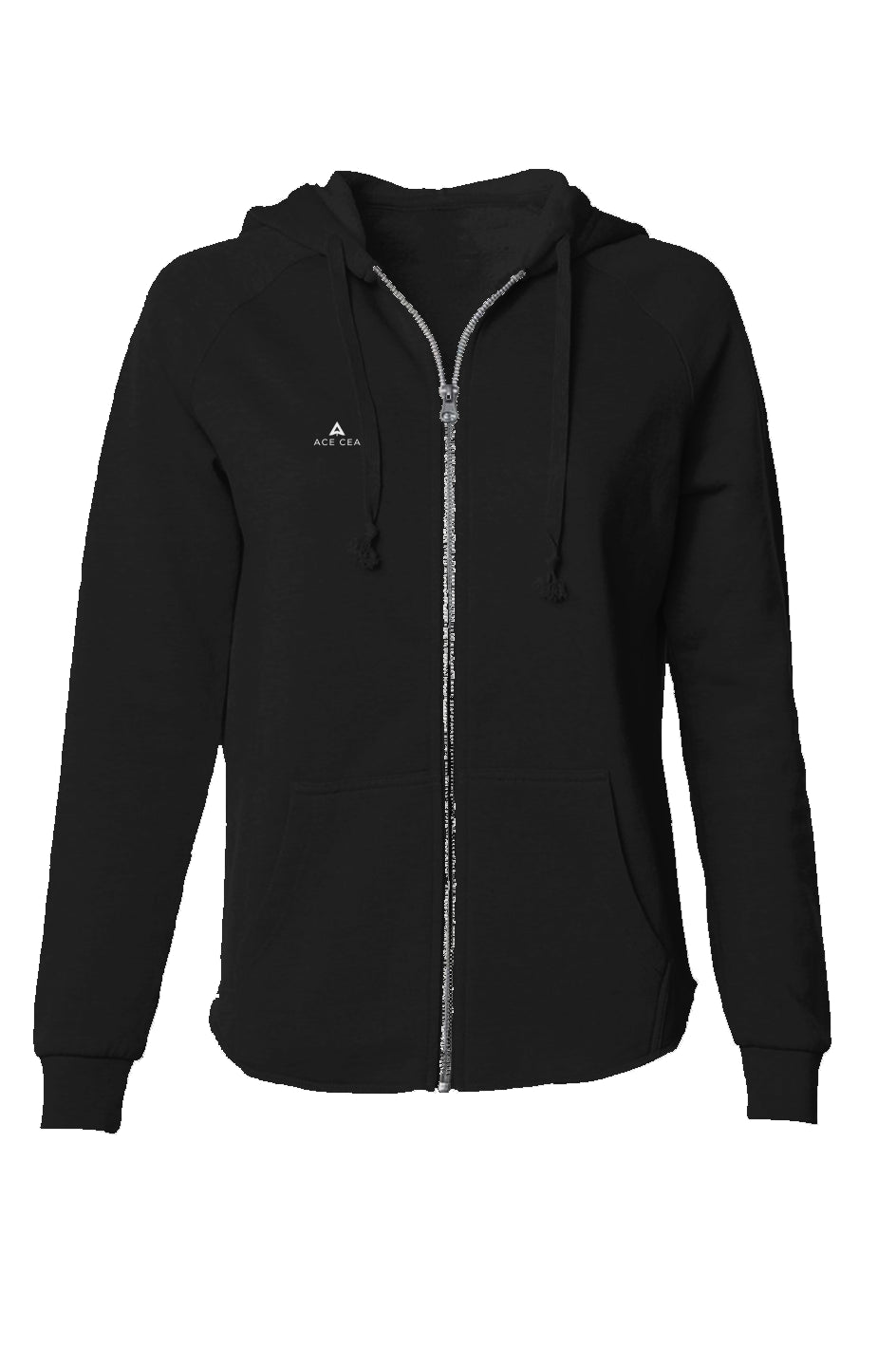 ACE CEA Women's Lightweight Wash Zip Hoodie