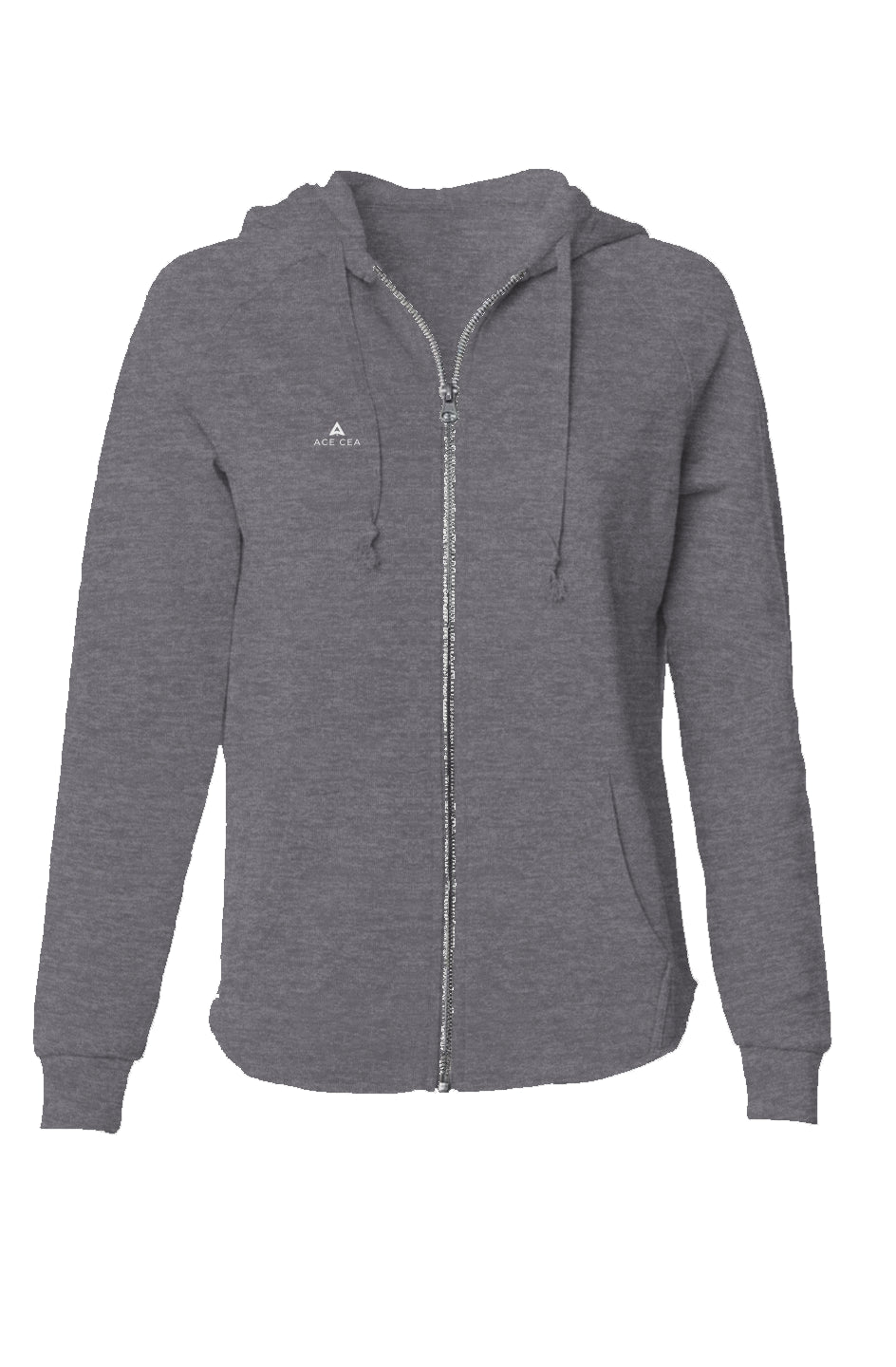 ACE CEA Women's Lightweight Wash Zip Hoodie