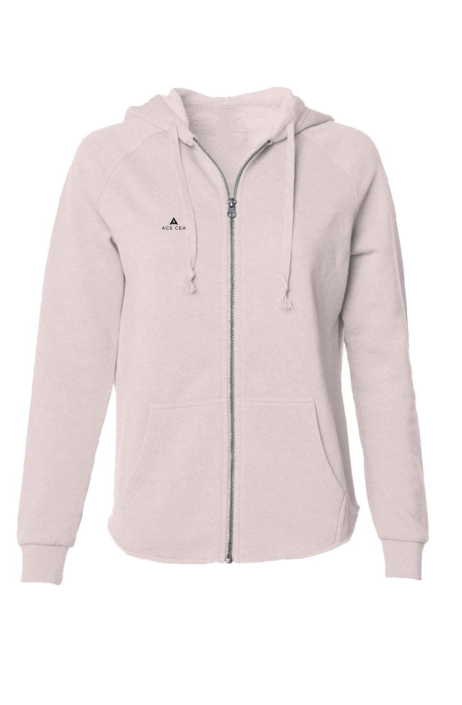 ACE CEA Women's Lightweight Wash Zip Hoodie