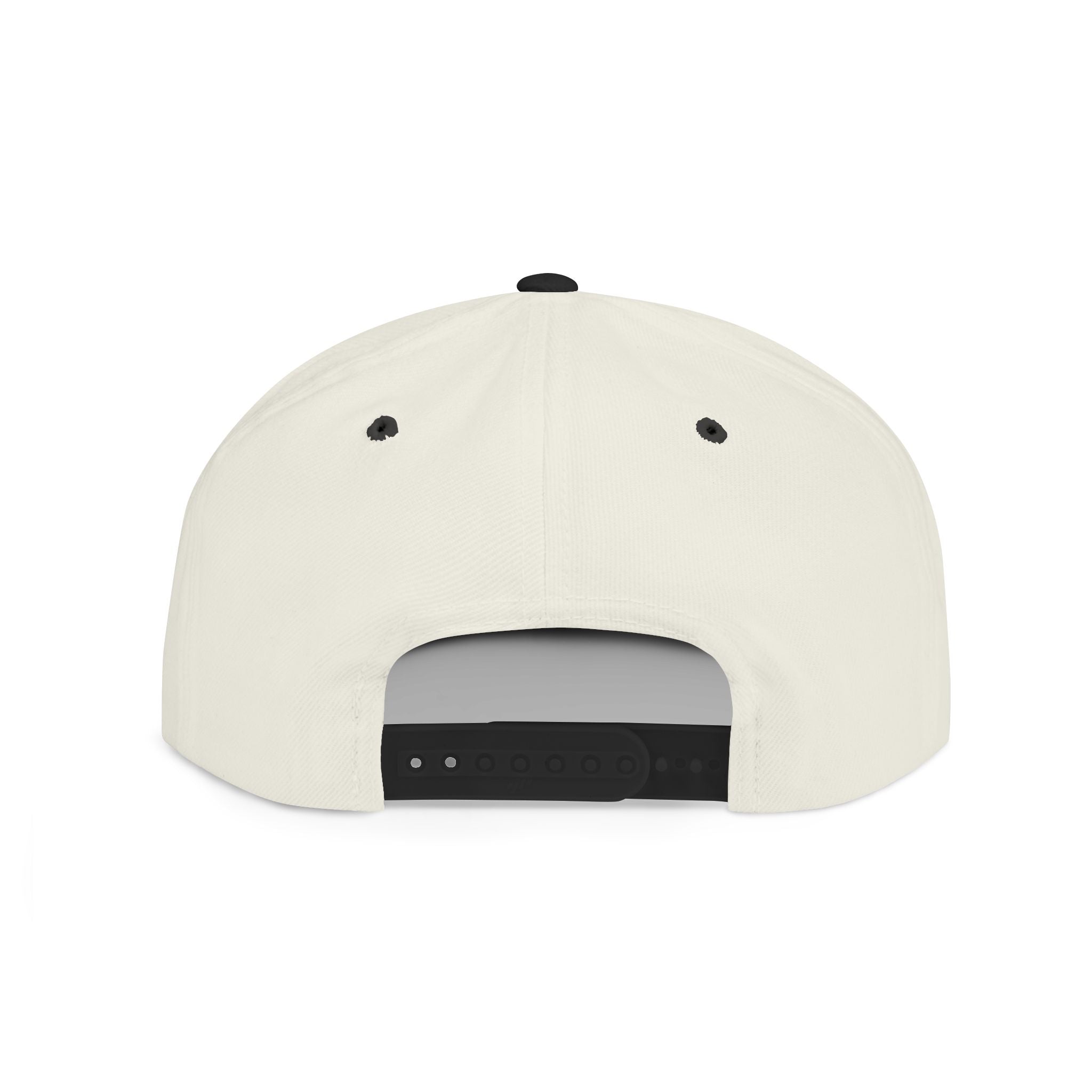 Embroidered Monogram Snapback Hat — Minimal AE Logo Flat Bill Cap