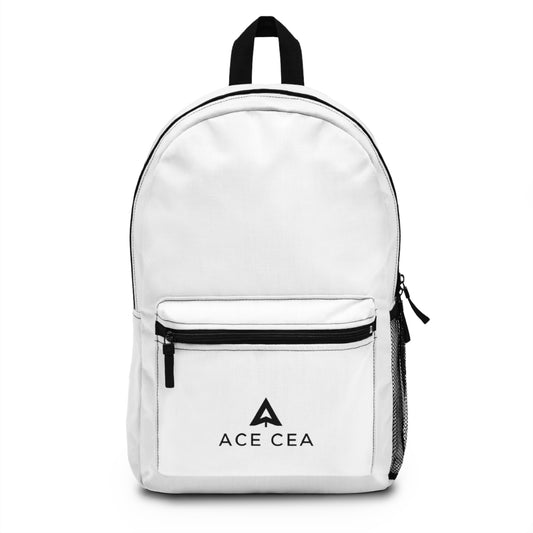 Minimalist White Backpack - Stylish and Versatile for School or Travel