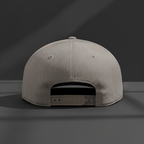 Flat Bill Snapback Hat — Minimal Monogram Logo Cap