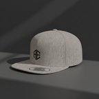Flat Bill Snapback Hat — Minimal Monogram Logo Cap