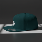 Flat Bill Snapback Hat with AE Monogram — Structured Streetwear Cap