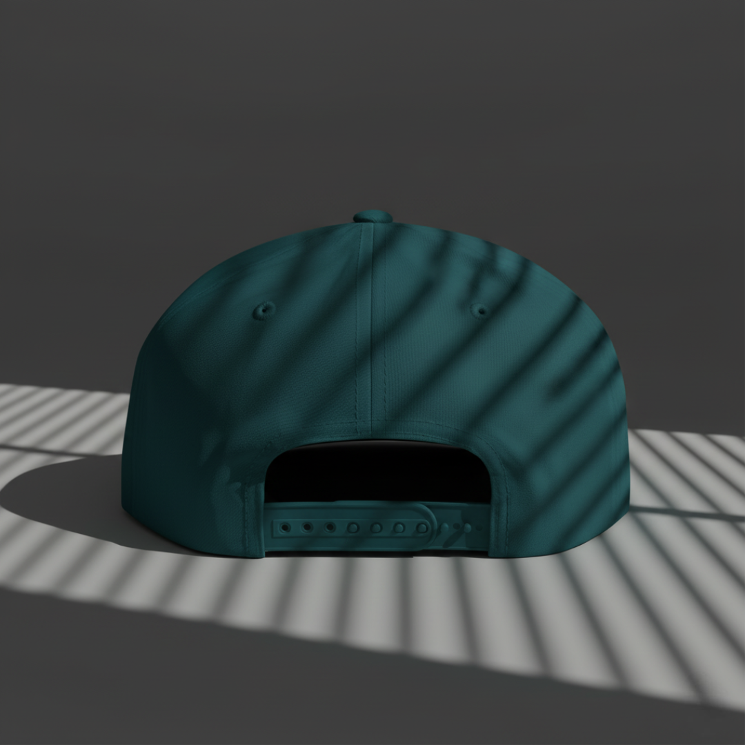 Flat Bill Snapback Hat with AE Monogram — Structured Streetwear Cap