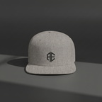Flat Bill Snapback Hat — Minimal Monogram Logo Cap