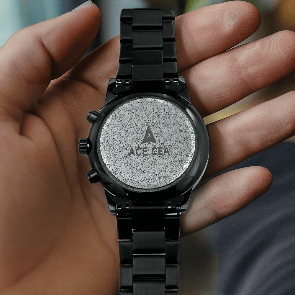 ACE CEA Black Chronograph Watch