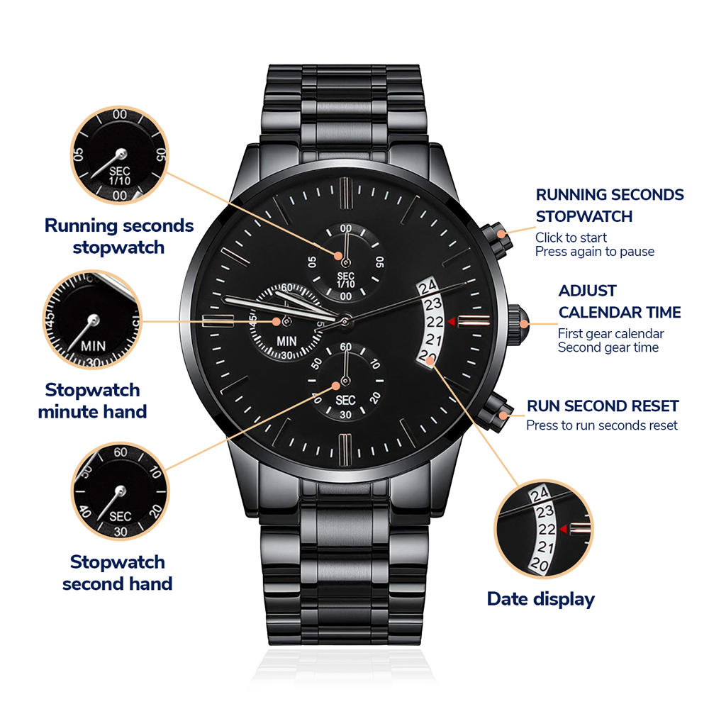 ACE CEA Black Chronograph Watch