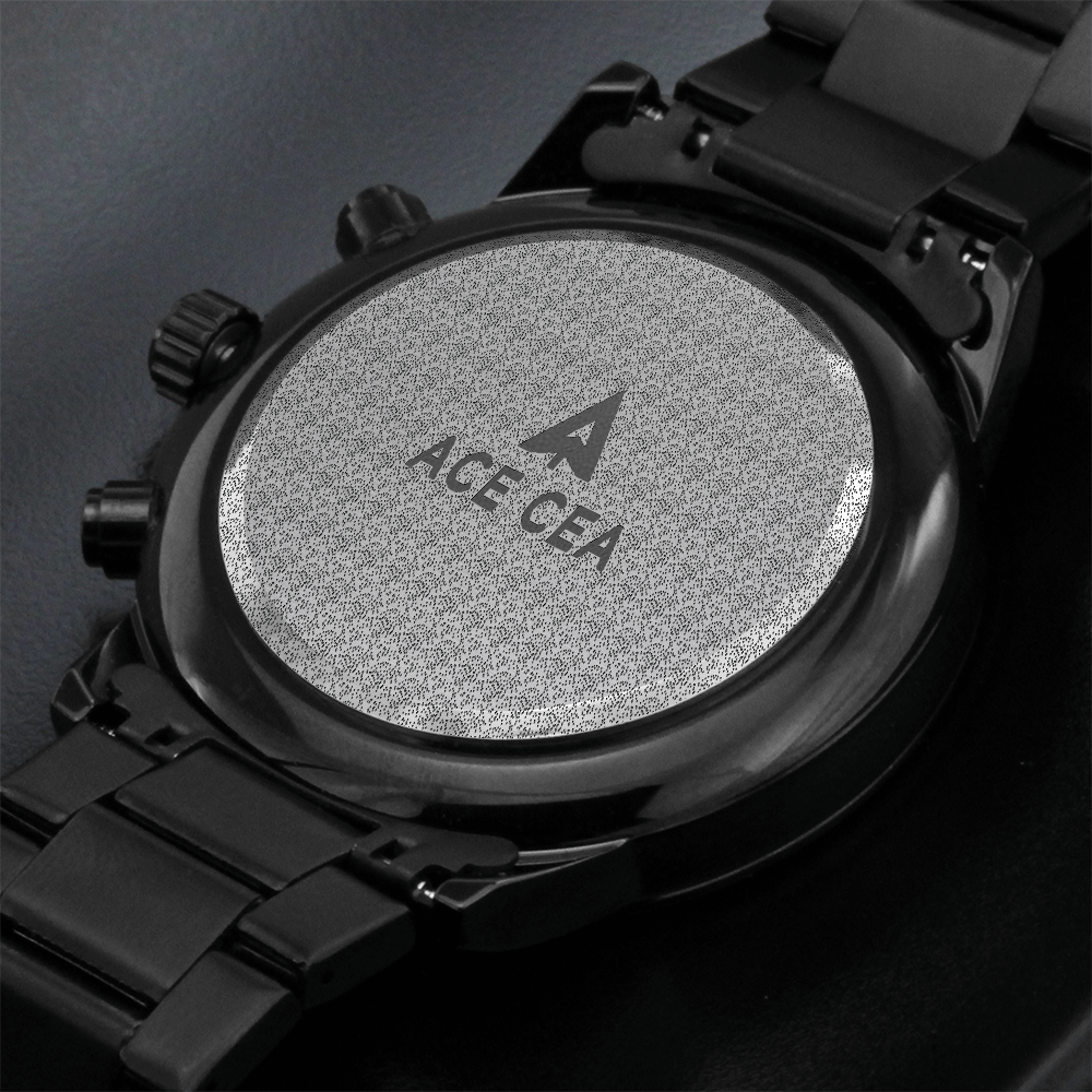 ACE CEA Black Chronograph Watch