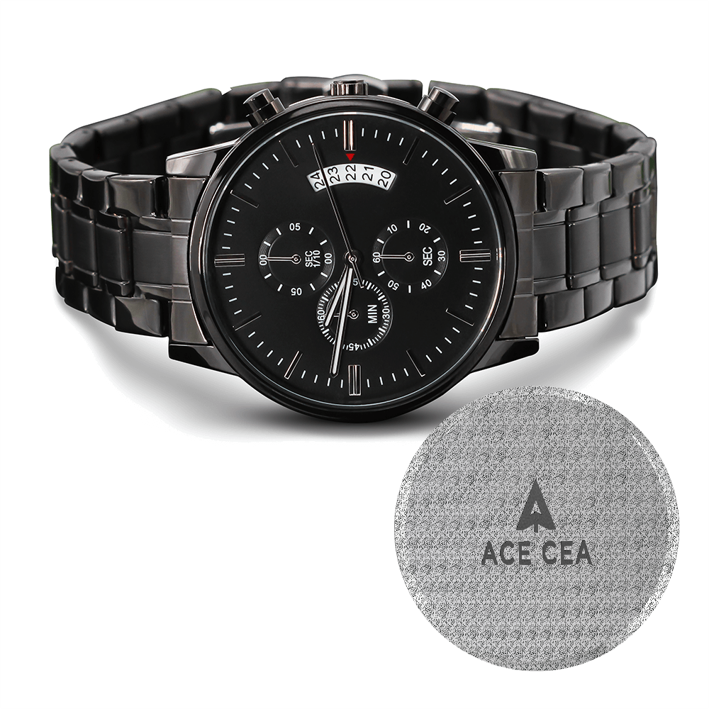 ACE CEA Black Chronograph Watch