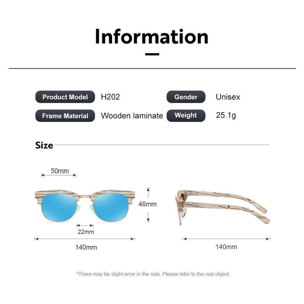 ACE CEA Retro Bamboo & Plastic Sunglasses – A Fusion of Nature & Style